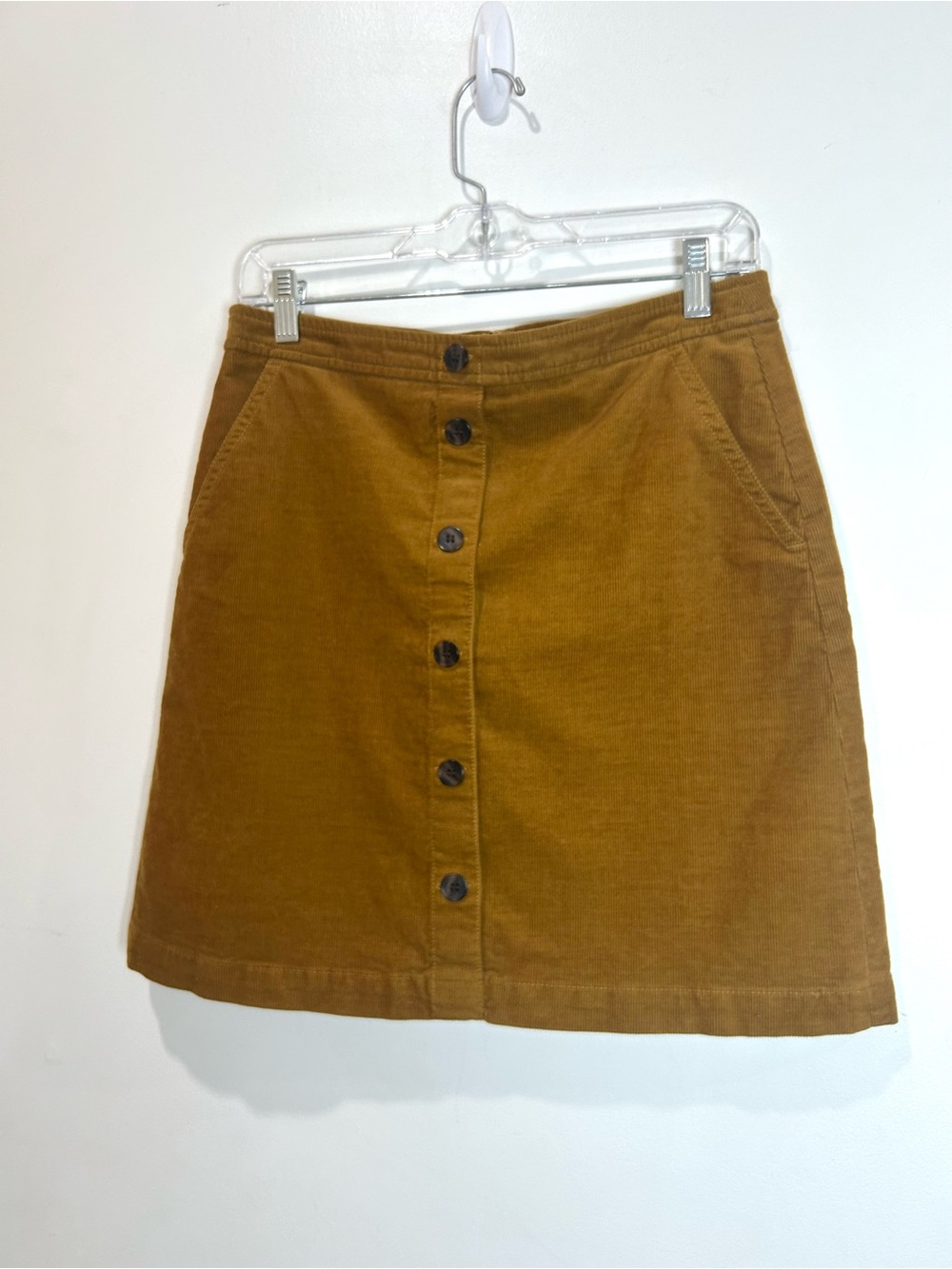 J.Crew Corduroy Skirt Button Front A-Line Mini Women 6 Brown Preppy Academia - Picture 6 of 10